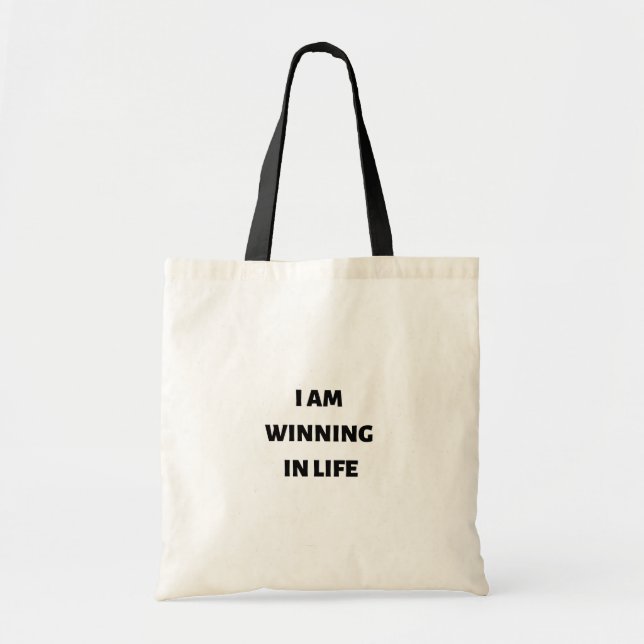 Tote Bag Je gagne dans la vie (Devant)