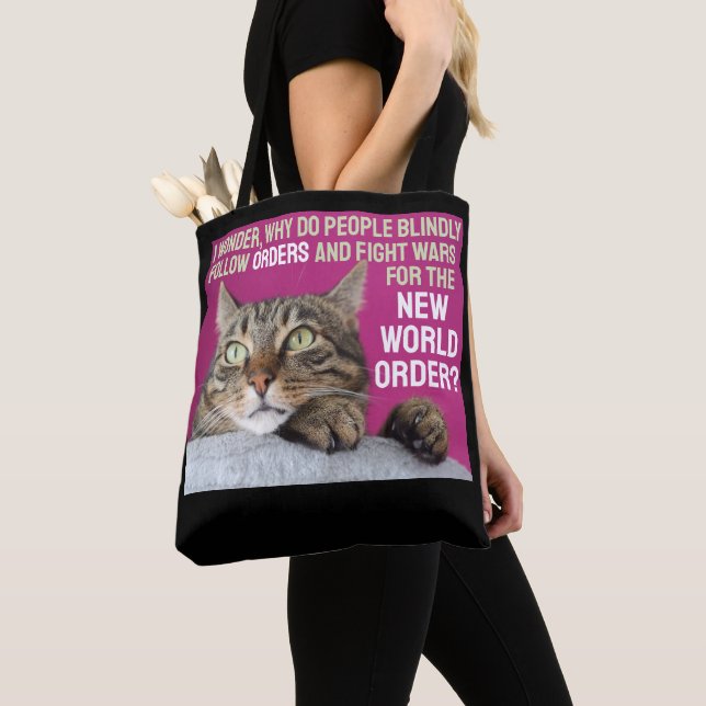 Tote Bag Je me demande pourquoi Fourre-tout (De près)