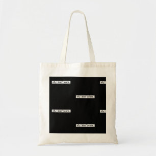 Tote Bag Je me fiche du message sarcastique
