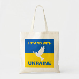 Tote Bag Je me tiens avec l'Ukraine Pavillon ukrainien Dove