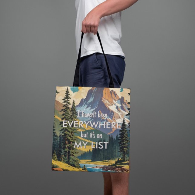 Tote Bag Je n'ai pas été partout Retro Wanderlust Travel (Créateur téléchargé)