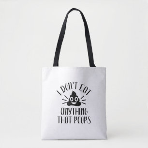 Tote Bag Je ne mange rien qui bouffe, Vegan