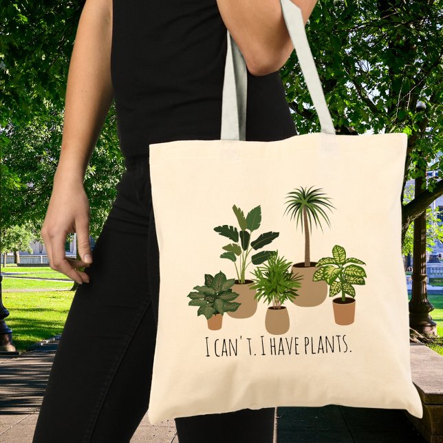 Tote Bag Je ne peux pas, j'ai un Amoureux Plante Plante drô (Créateur téléchargé)