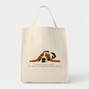 Tote Bag Je ne peux pas parler le chien de basset