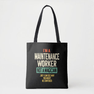 Tote Bag Je ne suis pas un magicien mais un travailleur de
