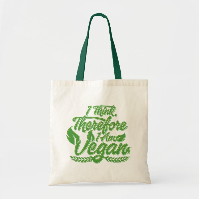 Tote Bag Je Pense Que Je Suis Vegan. (Devant)