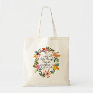 Tote Bag Je peux faire tout par le Christ Philippiens