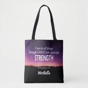 Tote Bag JE PEUX FAIRE TOUTES LES CHOSES Christian