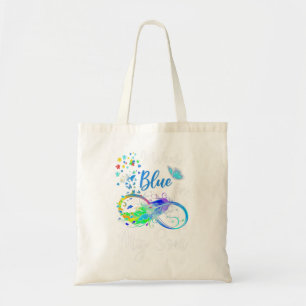 Tote Bag Je porte le bleu pour mon fils Sensibilisation sur