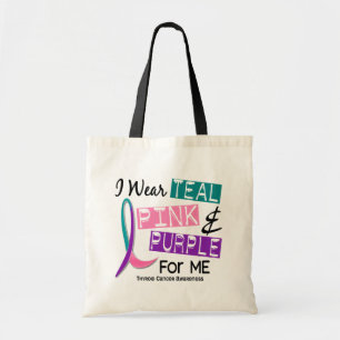 Tote Bag Je porte le ruban de cancer de la thyroïde pour