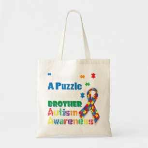 Tote Bag Je Porte Un Puzzle Pour Mon Frère Sensibilisation