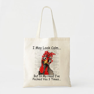 Tote Bag Je Pourrais Avoir L'Air Calme, Mais Dans Ma Tête, 
