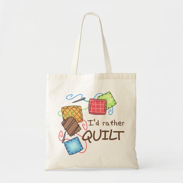 Tote Bag Je préfère la courtepointe (Devant)