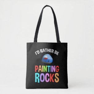 Tote Bag Je préfère peindre des rochers