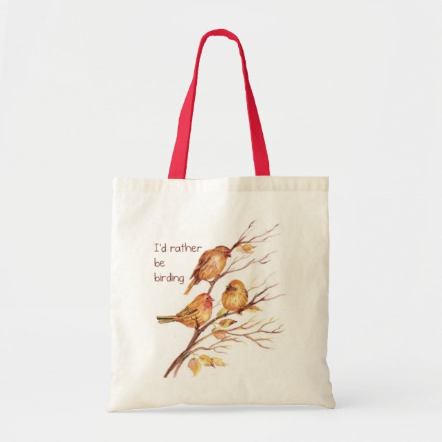 Tote Bag Je Préférerais Être Oiseau, Oiseau, Éperviers (Devant)