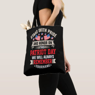 Tote Bag Je prends la défense du drapeau pour honorer ceux