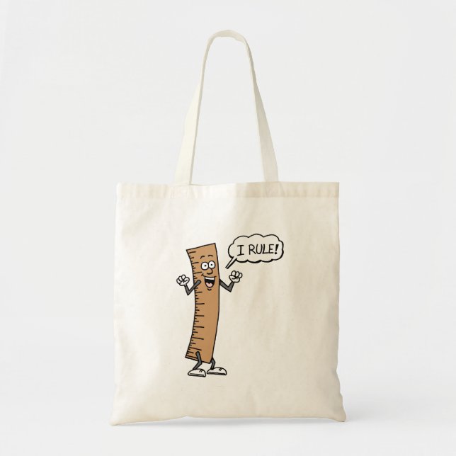 Tote Bag Je règne sur une bande dessinée drôle Règle Prof p (Devant)