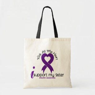 Tote Bag Je soutiens mon épilepsie de soeur