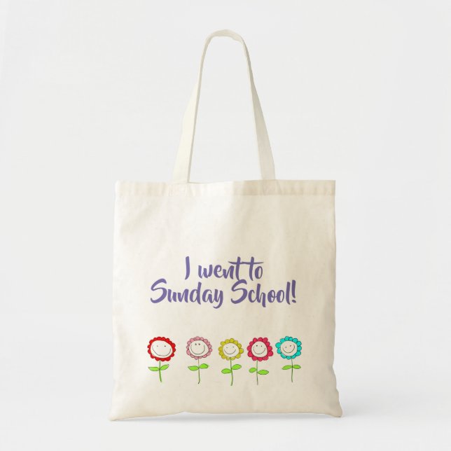Tote Bag Je suis allé à l'école du dimanche (Devant)
