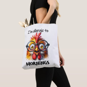Tote Bag Je suis allergique aux matins !