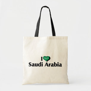 Tote Bag Je suis amoureux du drapeau de l'Arabie saoudite