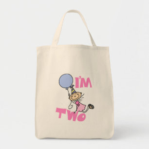 Tote Bag Je suis deux chevalets Figure Girl Anniversaire T-