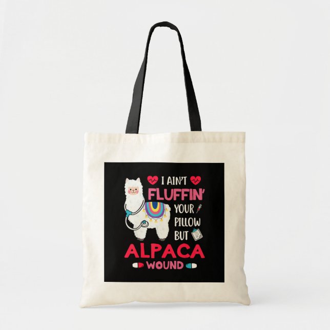 Tote Bag Je Suis Fluffin Votre Coussin Mais Alpaca A Mal Ll (Devant)