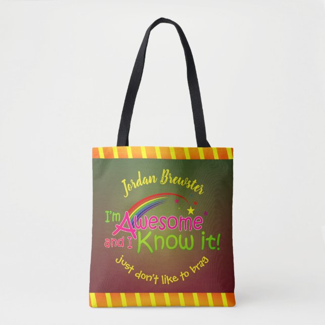 Tote Bag Je suis génial et je le sais (Devant)