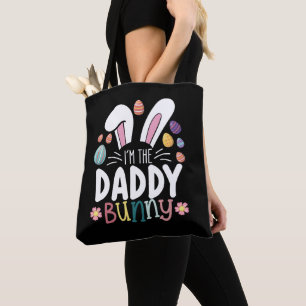 Tote Bag Je suis le papa lapin de Pâques pour la famille