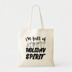 Tote Bag Je Suis Plein De Vacances Esprit Noël Boire