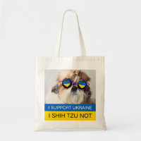 Je suis pour l'Ukraine Je Shih Tzu Pas le drapeau 