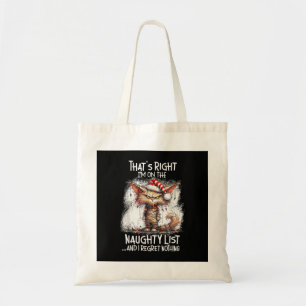 Tote Bag Je suis sur la liste des vilains et je regrette