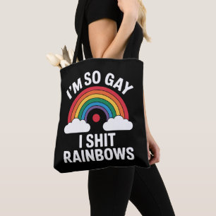 Tote Bag Je suis tellement gay arc-en-ciel drôle LGBTQ Fier