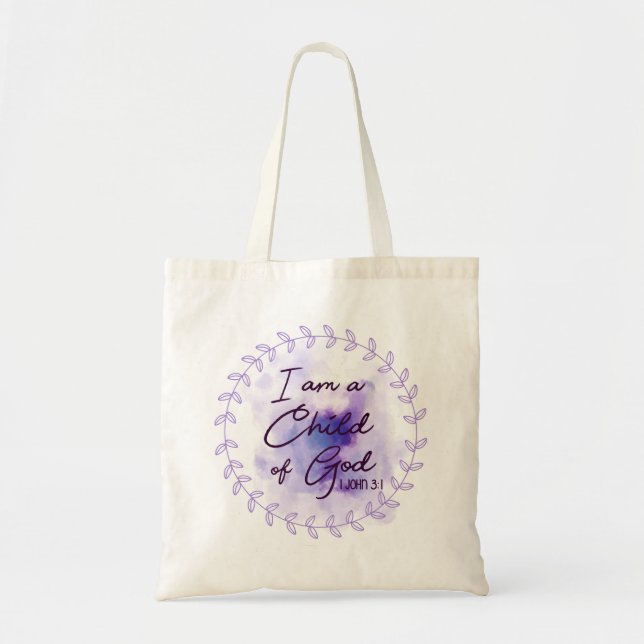 Tote Bag Je Suis Un Enfant De Dieu - 1 Jean 31 (Devant)