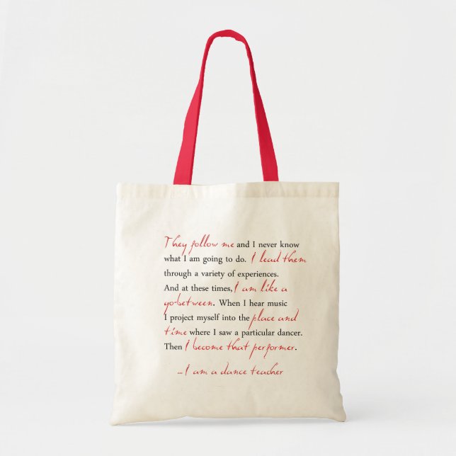 TOTE BAG JE SUIS UN PROFESSEUR DE DANSE (Devant)