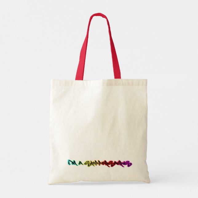 Tote Bag Je suis un shoppersaurus par Bad Dino (Dos)