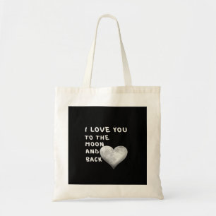 Tote Bag Je t'aime jusqu'à la lune et retour Amour d'artist
