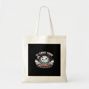 Tote Bag Je t'aime jusqu'à la lune et retour Design sincère