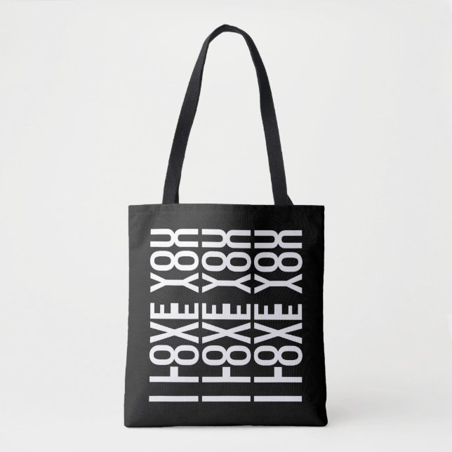 Tote Bag JE T'AIME - Message d'amour caché (Devant)