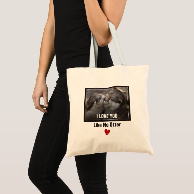 Tote Bag Je T'Aime Pas D'Otter Mignonne Photo (Devant (produit))