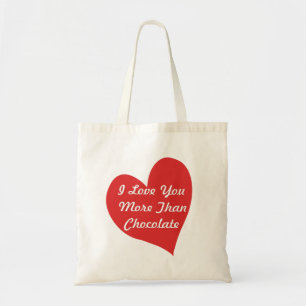 Tote Bag Je t'aime plus que le chocolat fourre-tout