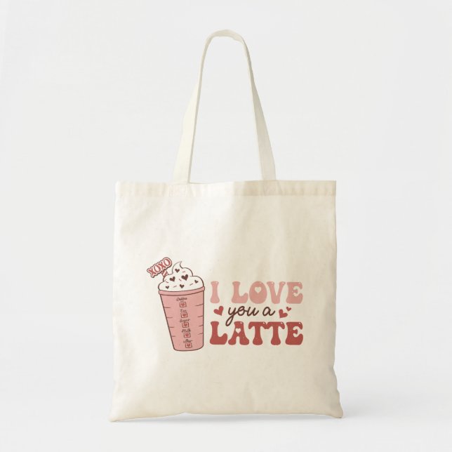 Tote Bag Je T'Aime Un Latte (Devant)