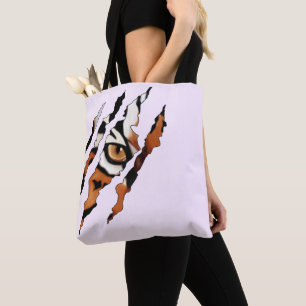 Tote Bag Je Te Vois. Tigress Eye Et Claw Fourre-tout