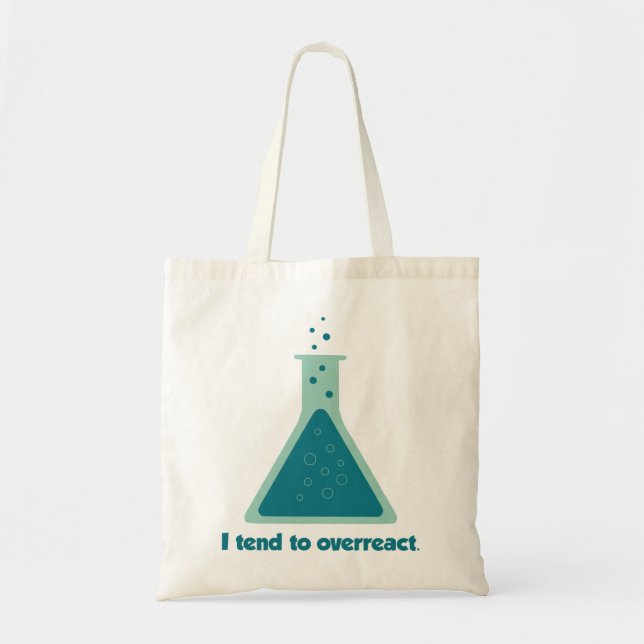 Tote Bag Je tends à réagir en exagération becher de la (Devant)