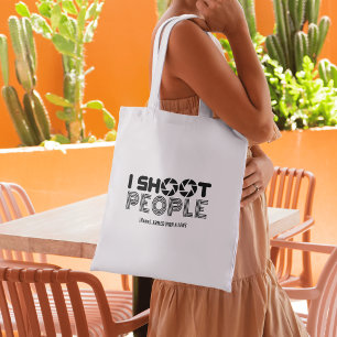 Tote Bag Je tire sur les gens citation drôle d'amateur de p