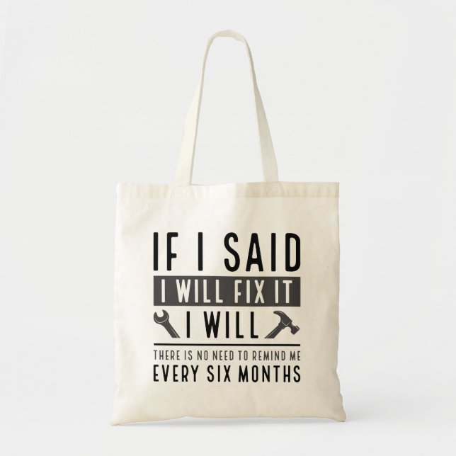 Tote Bag Je Vais Le Corriger (Devant)