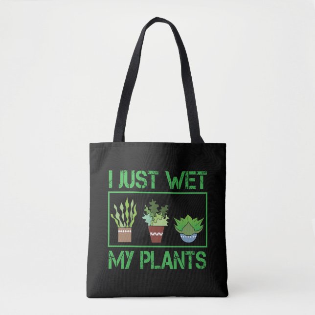 Tote Bag Je Viens D'Humer Mes Plantes Drôle Jardinier Agric (Devant)