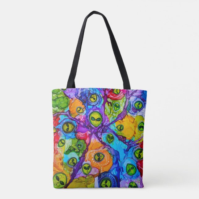 Tote Bag Je vois des Aliens (Dos)
