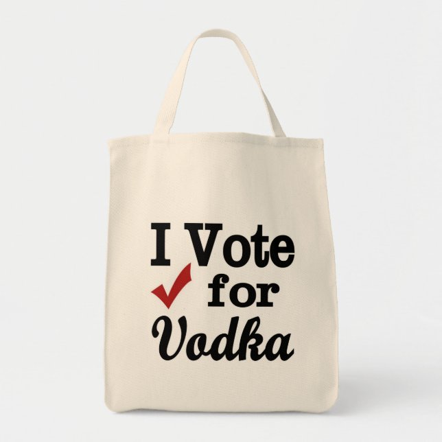 Tote Bag Je vote pour la Vodka (Devant)