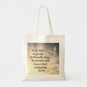 Tote Bag Jean 6:63 C'est l'Esprit qui donne la Bible de Vie